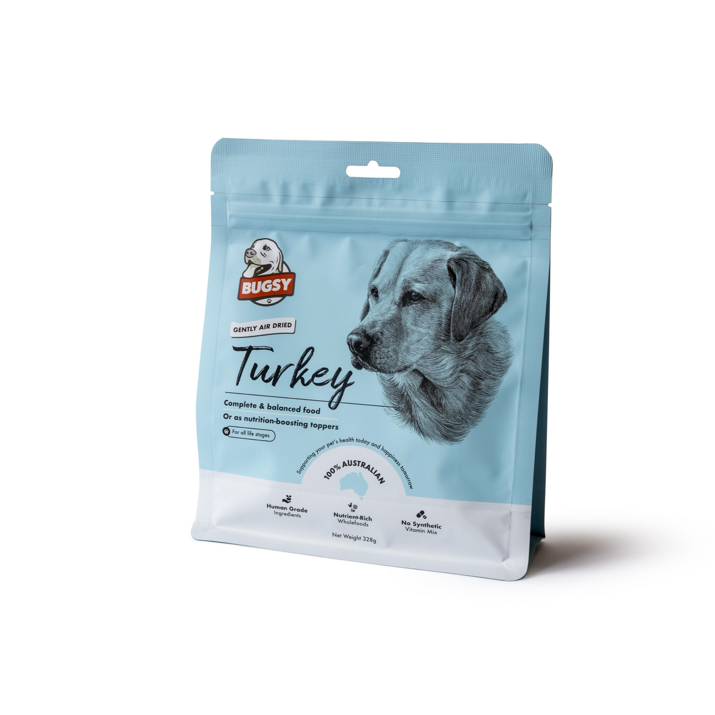 Bugsy's Air Dried Dog Food Turkey