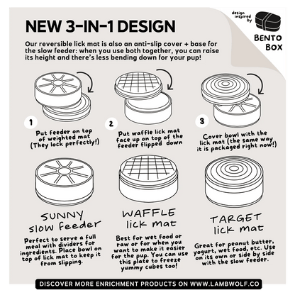 3-IN-1 BENTO (Lick Mat + Slow Feeder)