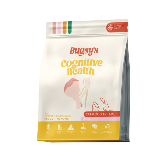 Bugsy's bag of freeze dried treats chicken & ginseng 70g