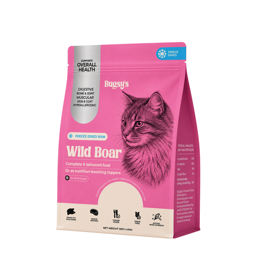 Bugsy's Freeze-Dried Raw Wild Boar (Cat Food)